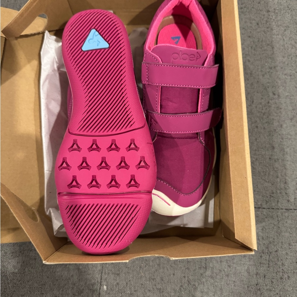 PLAE Pink Velcro Sneakers with Breathable Mesh